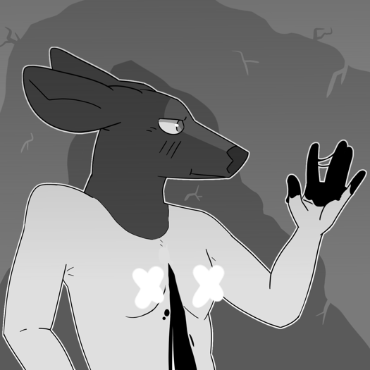 Image: Phoebe is standing, looking pensively at her hand which is coated in blood. End description.
