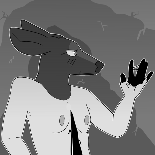 Image: Phoebe is standing, looking pensively at her hand which is coated in blood. End description.