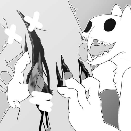 Image: Silver pouncing on Phoebe. He licks and nips at her waist while his claws form deep gashes. Her guts and other organs to begin spilling out. End description.